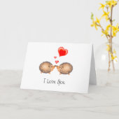 Ik houd van u het Trekken van Egels Kaart (Gele Bloem)