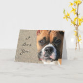 Ik houd van u het wenskaart van de Hond van de Kaart (Gele Bloem)