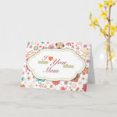 Ik houd van u het Wenskaart van het Mamma Kaart (Gele Bloem)