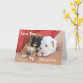 Ik houd van u het Wenskaart van Partijen en van Kaart (Gele Bloem)