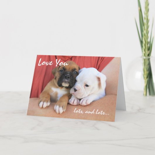 Ik houd van u het Wenskaart van Partijen en van Kaart (Voorkant)