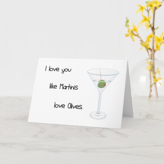 Ik houd van u houd van de Kaart van de Olijven van (Gele Bloem)