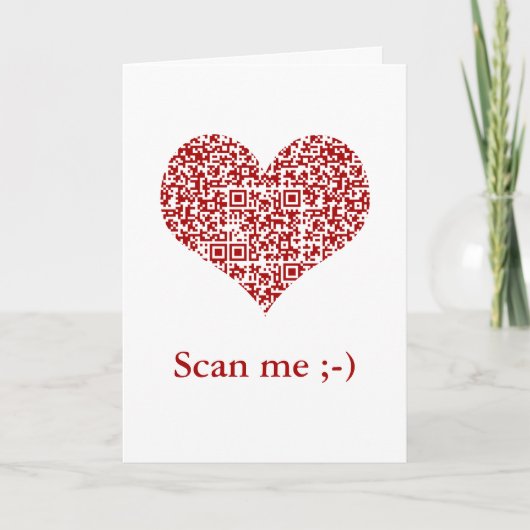 Ik houd van u! Ik houd van u! Ik houd van u! QR Kaart (Voorkant)