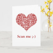 Ik houd van u! Ik houd van u! Ik houd van u! QR Kaart (Gele Bloem)