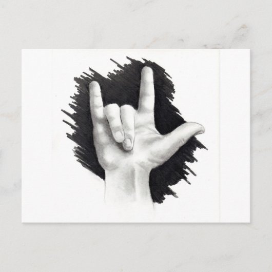 IK HOUD VAN U IN ASL #2 BRIEFKAART (Voorkant)