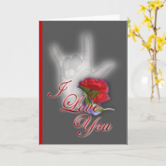 Ik houd van u kaart (Gele Bloem)