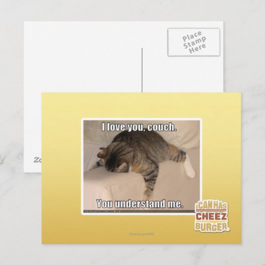 Ik houd van u, laag briefkaart (Voorkant / Achterkant)