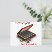 Ik houd van u, maar ik eated het! briefkaart (Staand voorkant)