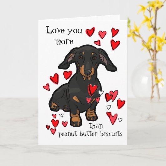 Ik houd van u meer dan De Tekkel van de Pindakaas Kaart (Gele Bloem)