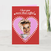 Ik houd van u meer dan koffie feestdagen kaart (Voorkant)