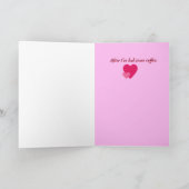 Ik houd van u meer dan koffie feestdagen kaart (Binnen)