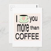 Ik houd van u meer dan koffieBriefkaart Briefkaart (Voorkant / Achterkant)
