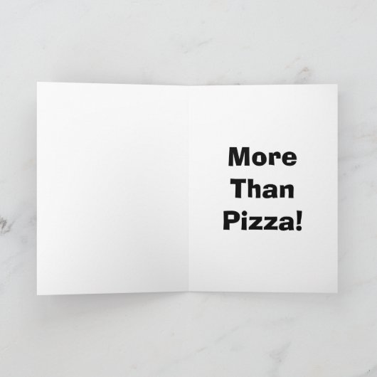 Ik houd van u meer dan Pizza! Kaart (Binnen)