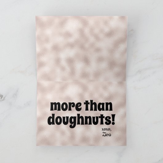 Ik houd van u meer dan Valentijnsdag Donuts Feestdagen Kaart (Binnen)