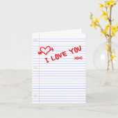 ik houd van u: notitieboekje document kaart (Gele Bloem)