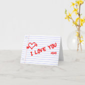 ik houd van u: notitieboekje document kaart (Gele Bloem)