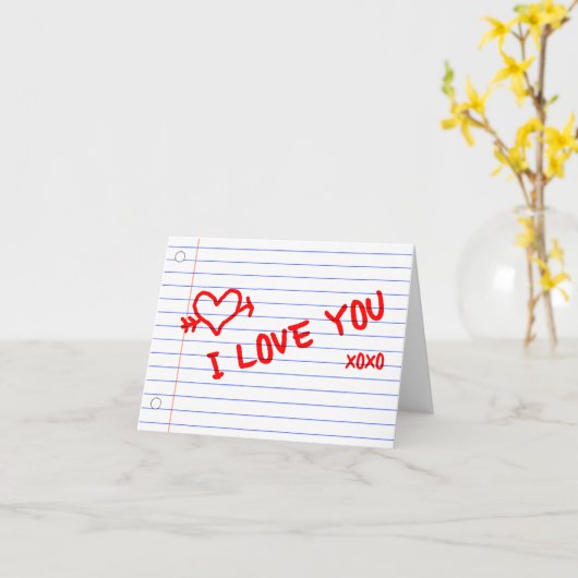 ik houd van u: notitieboekje document kaart (Gele Bloem)