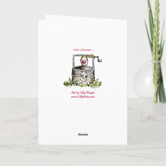 Ik houd van u omdat… De Kaart van Valentijn van de (Achterkant)