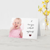 Ik houd van u personaliseerde Foto Kaart (Gele Bloem)