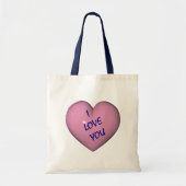 Ik houd van u Roze Hart Tote Bag (Voorkant)