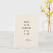 Ik houd van u van de hond kaart (Gele Bloem)