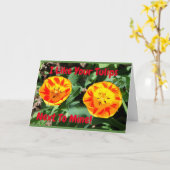 Ik houd van Uw Tulpen naast Mijn Grappig Valentijn Kaart (Gele Bloem)