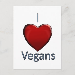 Ik houd van Veganisten Briefkaart