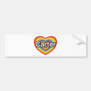 Ik houd van Voerman: regenboog hart Bumpersticker