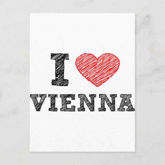 Ik houd van Wenen Briefkaart (Voorkant)