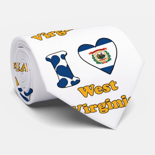 Ik houd van West Virginia Stropdas (Opgerold)