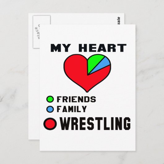 Ik houd van worstelend briefkaart (Voorkant / Achterkant)