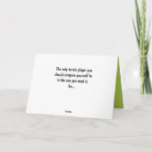 🎾 ik 💚 houden van tennis Happy Birthday Kaart (Achterkant)