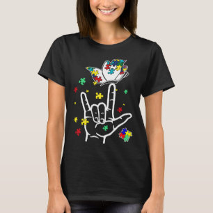 Ik HouVanJe IHVVederhand Gebarentaal Vlinder Autis T-shirt