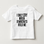 IK HUIL ALLEEN ALS DEMOCRATEN ME GRAPPIGE BABY BOD KINDER SHIRTS (Voorkant)