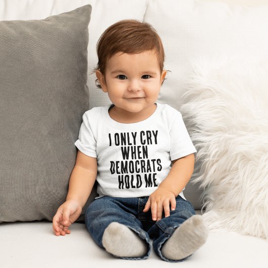IK HUIL ALLEEN ALS DEMOCRATEN ME GRAPPIGE BABY BOD KINDER SHIRTS