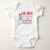 Ik huil niet, ik bestel een Dinner Baby bodysuit (Voorkant)