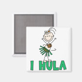 Ik Hula Maan Magneet (Voorkant / Achterkant)