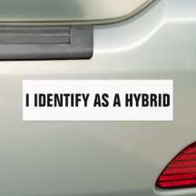 IK IDENTIFICEER ALS EEN HYBRIDE CAR MAGNET-BUMPERS