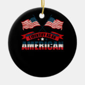 Ik identificeer me als Amerikaans identiteitsbelei Keramisch Ornament (Voorkant)