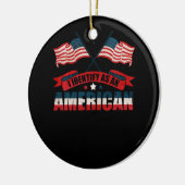Ik identificeer me als Amerikaans identiteitsbelei Keramisch Ornament (Links)