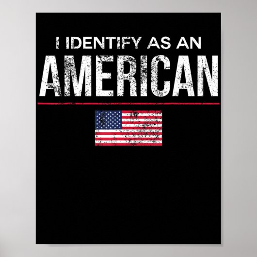 Ik identificeer me als Amerikaans identiteitsbelei Poster (Voorkant)