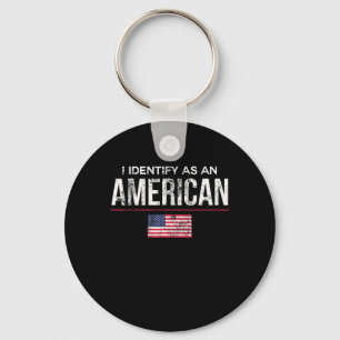 Ik identificeer me als Amerikaans identiteitsbelei Sleutelhanger