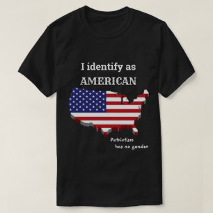 Ik identificeer me als Amerikaans T-shirt