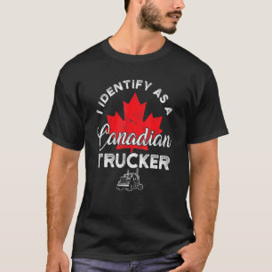 Ik identificeer me als Canadees Trucker Freedom Co T-shirt