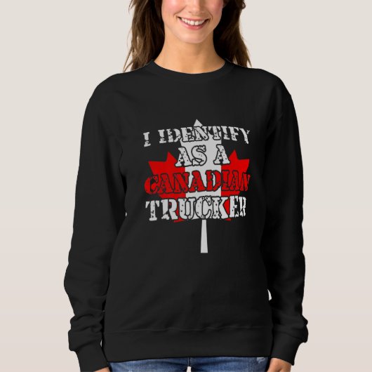 Ik identificeer me als Canadees Trucker Freedom Co Trui (Voorkant)
