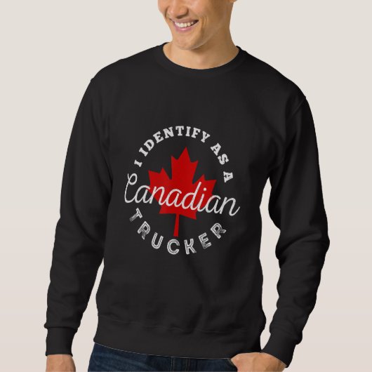 Ik identificeer me als Canadees Trucker Freedom Co Trui (Voorkant)