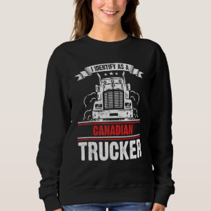 Ik identificeer me als Canadees Trucker Freedom Co Trui