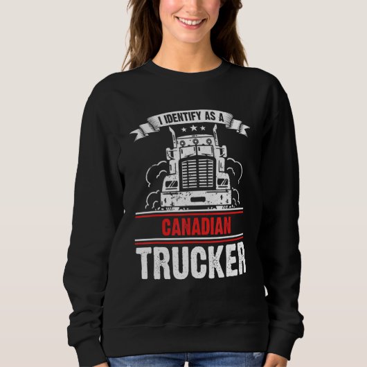 Ik identificeer me als Canadees Trucker Freedom Co Trui (Voorkant)