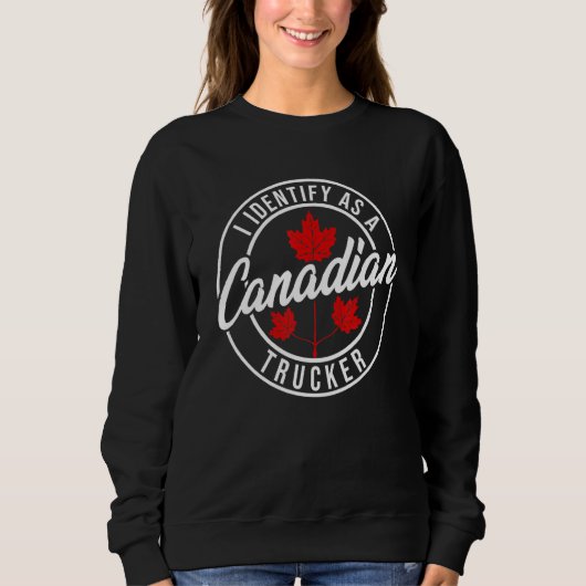 Ik identificeer me als Canadees Trucker Freedom Co Trui (Voorkant)