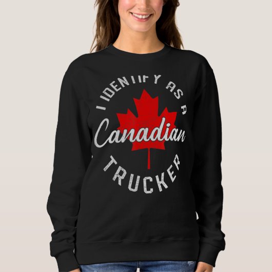 Ik identificeer me als Canadees Trucker Freedom Co Trui (Voorkant)